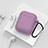 Funda de Silicona con Mosqueton Enchufe para AirPods Carcasa de Carga C02 Morado