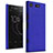 Funda Dura Plastico Rigida Carcasa Fino Arenisca para Sony Xperia XZ1 Compact Azul