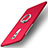 Funda Dura Plastico Rigida Carcasa Mate con Anillo de dedo Soporte A01 para Huawei Mate 9 Lite Rojo
