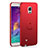 Funda Dura Plastico Rigida Carcasa Mate con Anillo de dedo Soporte A01 para Samsung Galaxy Note 4 SM-N910F Rojo