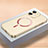 Funda Dura Plastico Rigida Carcasa Mate con Mag-Safe Magnetic QC1 para Apple iPhone 12 Mini Oro