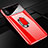 Funda Dura Plastico Rigida Carcasa Mate con Magnetico Anillo de dedo Soporte A01 para Apple iPhone Xs Max Rojo