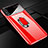 Funda Dura Plastico Rigida Carcasa Mate con Magnetico Anillo de dedo Soporte A01 para Huawei P20 Pro Rojo