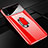 Funda Dura Plastico Rigida Carcasa Mate con Magnetico Anillo de dedo Soporte A01 para Huawei P30 Rojo