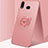 Funda Dura Plastico Rigida Carcasa Mate con Magnetico Anillo de dedo Soporte A01 para Samsung Galaxy A6s Oro Rosa