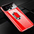 Funda Dura Plastico Rigida Carcasa Mate con Magnetico Anillo de dedo Soporte A01 para Samsung Galaxy Note 9 Rojo