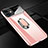 Funda Dura Plastico Rigida Carcasa Mate con Magnetico Anillo de dedo Soporte P01 para Apple iPhone 11 Oro Rosa
