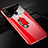 Funda Dura Plastico Rigida Carcasa Mate con Magnetico Anillo de dedo Soporte P01 para Huawei P20 Lite (2019) Rojo