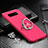 Funda Dura Plastico Rigida Carcasa Mate con Magnetico Anillo de dedo Soporte P01 para Samsung Galaxy S10 Plus Rosa Roja