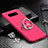 Funda Dura Plastico Rigida Carcasa Mate con Magnetico Anillo de dedo Soporte P01 para Samsung Galaxy S10 Rojo