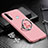 Funda Dura Plastico Rigida Carcasa Mate con Magnetico Anillo de dedo Soporte P01 para Xiaomi Redmi Note 8T Oro Rosa