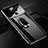 Funda Dura Plastico Rigida Carcasa Mate con Magnetico Anillo de dedo Soporte P01 para Xiaomi Redmi Note 9 Negro