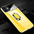 Funda Dura Plastico Rigida Carcasa Mate con Magnetico Anillo de dedo Soporte P02 para Apple iPhone 11 Amarillo