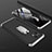 Funda Dura Plastico Rigida Carcasa Mate con Magnetico Anillo de dedo Soporte P02 para Xiaomi Mi 11 Lite 5G Plata y Negro