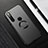 Funda Dura Plastico Rigida Carcasa Mate con Magnetico Anillo de dedo Soporte P02 para Xiaomi Redmi Note 8 Negro