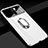 Funda Dura Plastico Rigida Carcasa Mate con Magnetico Anillo de dedo Soporte P02 para Xiaomi Redmi Note 8 Pro Blanco