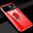 Funda Dura Plastico Rigida Carcasa Mate con Magnetico Anillo de dedo Soporte P02 para Xiaomi Redmi Note 8 Pro Rojo