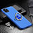 Funda Dura Plastico Rigida Carcasa Mate con Magnetico Anillo de dedo Soporte P03 para Apple iPhone 11 Pro Max Azul