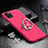 Funda Dura Plastico Rigida Carcasa Mate con Magnetico Anillo de dedo Soporte P03 para Apple iPhone 11 Pro Max Rojo