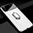 Funda Dura Plastico Rigida Carcasa Mate con Magnetico Anillo de dedo Soporte P03 para Xiaomi Redmi Note 8T Blanco