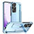 Funda Dura Plastico Rigida Carcasa Mate con Soporte ZL1 para Samsung Galaxy S22 Plus 5G Azul