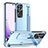 Funda Dura Plastico Rigida Carcasa Mate con Soporte ZL1 para Samsung Galaxy S23 5G Azul
