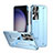 Funda Dura Plastico Rigida Carcasa Mate con Soporte ZL2 para Samsung Galaxy S22 Ultra 5G Azul