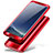 Funda Dura Plastico Rigida Carcasa Mate Frontal y Trasera 360 Grados A01 para Samsung Galaxy Note 8 Rojo