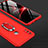 Funda Dura Plastico Rigida Carcasa Mate Frontal y Trasera 360 Grados con Anillo de dedo Soporte para Huawei Honor 10 Lite Rojo