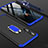 Funda Dura Plastico Rigida Carcasa Mate Frontal y Trasera 360 Grados con Anillo de dedo Soporte para Huawei Honor 20 Azul y Negro