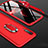 Funda Dura Plastico Rigida Carcasa Mate Frontal y Trasera 360 Grados con Anillo de dedo Soporte para Samsung Galaxy A70 Rojo