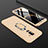 Funda Dura Plastico Rigida Carcasa Mate Frontal y Trasera 360 Grados con Anillo de dedo Soporte para Samsung Galaxy A9 Star Lite Oro