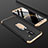 Funda Dura Plastico Rigida Carcasa Mate Frontal y Trasera 360 Grados con Anillo de dedo Soporte para Samsung Galaxy A9 Star Lite Oro y Negro