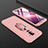 Funda Dura Plastico Rigida Carcasa Mate Frontal y Trasera 360 Grados con Anillo de dedo Soporte para Samsung Galaxy A9 Star Lite Rosa
