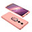 Funda Dura Plastico Rigida Carcasa Mate Frontal y Trasera 360 Grados con Anillo de dedo Soporte para Xiaomi Redmi 5 Plus Oro Rosa