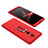 Funda Dura Plastico Rigida Carcasa Mate Frontal y Trasera 360 Grados con Anillo de dedo Soporte para Xiaomi Redmi Note 5 Indian Version Rojo