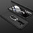 Funda Dura Plastico Rigida Carcasa Mate Frontal y Trasera 360 Grados con Anillo de dedo Soporte para Xiaomi Redmi Note 8 Pro Negro