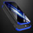 Funda Dura Plastico Rigida Carcasa Mate Frontal y Trasera 360 Grados M01 para Apple iPhone 13 Mini Azul y Negro