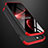 Funda Dura Plastico Rigida Carcasa Mate Frontal y Trasera 360 Grados M01 para Apple iPhone 14 Pro Max Rojo y Negro