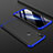 Funda Dura Plastico Rigida Carcasa Mate Frontal y Trasera 360 Grados M01 para Huawei Enjoy 9 Azul y Negro