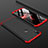 Funda Dura Plastico Rigida Carcasa Mate Frontal y Trasera 360 Grados M01 para Huawei Enjoy 9 Rojo y Negro