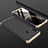 Funda Dura Plastico Rigida Carcasa Mate Frontal y Trasera 360 Grados M01 para Samsung Galaxy A20s Oro y Negro