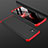 Funda Dura Plastico Rigida Carcasa Mate Frontal y Trasera 360 Grados M01 para Samsung Galaxy M31s Rojo y Negro
