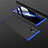 Funda Dura Plastico Rigida Carcasa Mate Frontal y Trasera 360 Grados M01 para Samsung Galaxy Note 20 Ultra 5G Azul y Negro