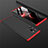 Funda Dura Plastico Rigida Carcasa Mate Frontal y Trasera 360 Grados M01 para Samsung Galaxy Note 20 Ultra 5G Rojo y Negro