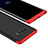 Funda Dura Plastico Rigida Carcasa Mate Frontal y Trasera 360 Grados M01 para Samsung Galaxy Note 8 Duos N950F Rojo y Negro