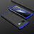 Funda Dura Plastico Rigida Carcasa Mate Frontal y Trasera 360 Grados M01 para Samsung Galaxy S10 5G Azul y Negro