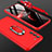 Funda Dura Plastico Rigida Carcasa Mate Frontal y Trasera 360 Grados M01 para Samsung Galaxy S21 5G Rojo