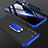 Funda Dura Plastico Rigida Carcasa Mate Frontal y Trasera 360 Grados M01 para Samsung Galaxy S21 FE 5G Azul y Negro