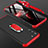 Funda Dura Plastico Rigida Carcasa Mate Frontal y Trasera 360 Grados M01 para Samsung Galaxy S21 FE 5G Rojo y Negro